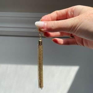 Gold Tassel Chain Earrings